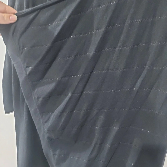 Lane Bryant Black with Simmer Stripes Open Front 3/4 Sleeve Cardigan Size 22/24 - Picture 8 of 10